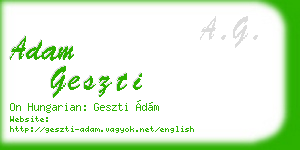 adam geszti business card
